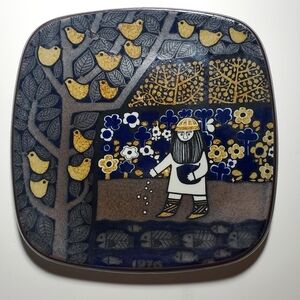 VINTAGE 1976 KALEVALA Series Collectible Wall Plate, Produced by Arabia Finland